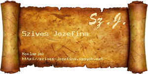 Szives Jozefina névjegykártya